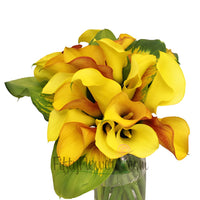 20 Mini Calla Lilies and Leaf Centerpieces