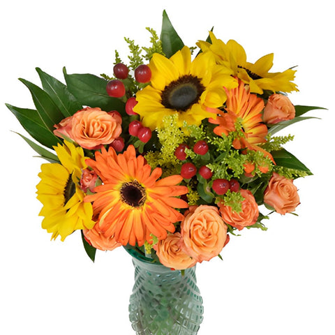 Sunflowers and Gerbera Daisies Centerpiece