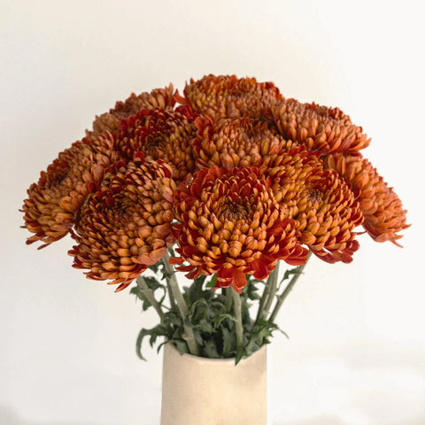 Bronze Football Mum Flower Vase - Image