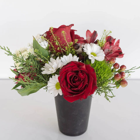 Christmas Decorative Flower Arrangement Close Up - Image