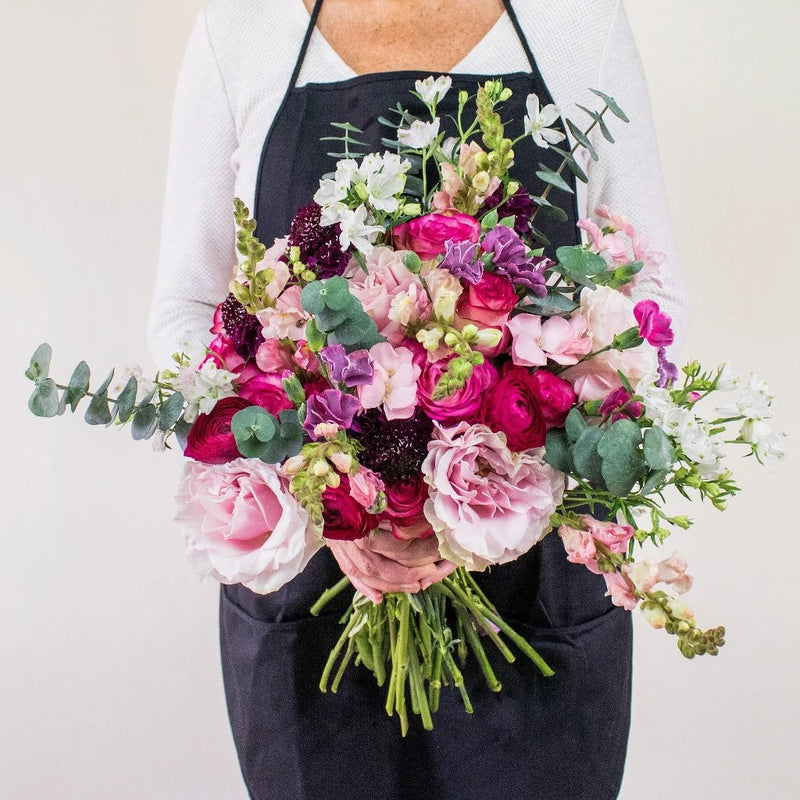 Elegant Pink DIY Flower Kit In Hands