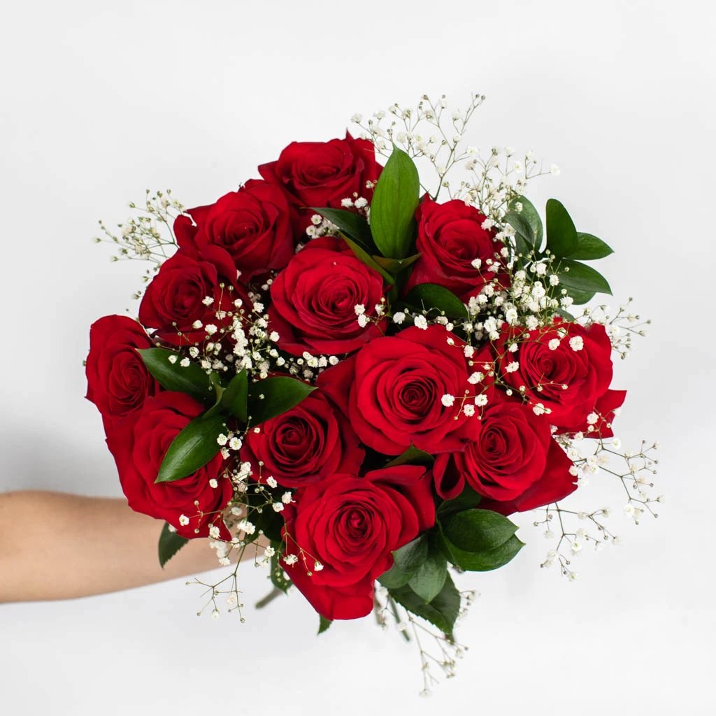 24 Long Stemmed Roses Valentines Day Arrangement Gift