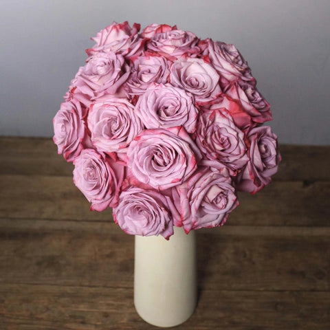 Moody Blues Purple Roses in Vase