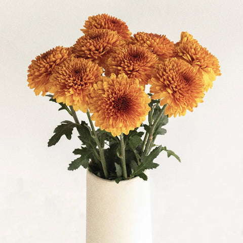 Morning Sunrise Bronze Bahlia Flower Vase - Image