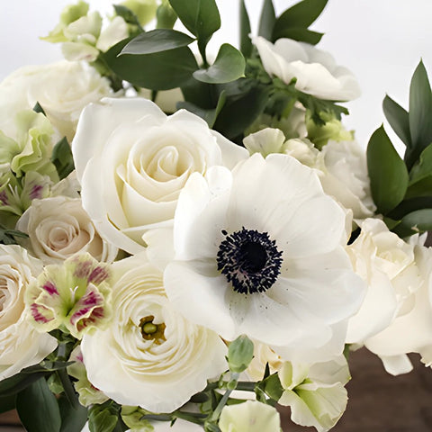Signed With Love White Flower Arrangement