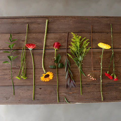 Bridal Centerpieces Fresh Yellow and Red Flowers